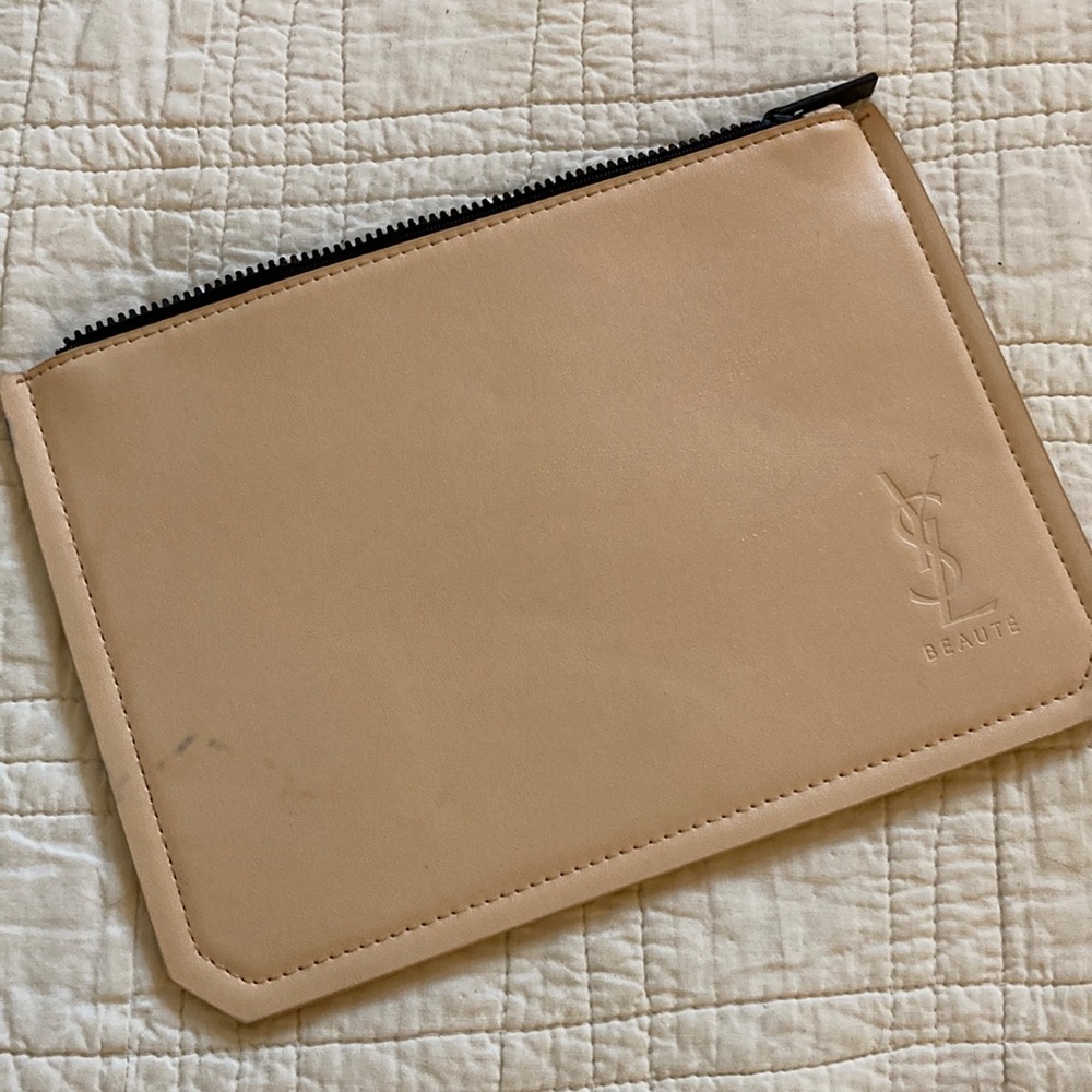 Yves Saint Laurent Tan Cosmetic Bag